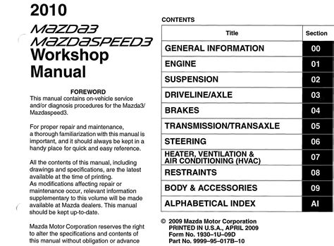 mazda 3 manual pdf